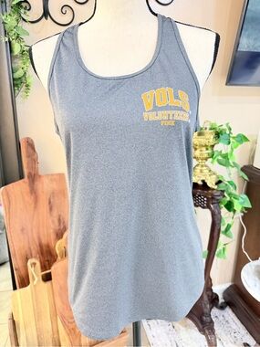 PINK Victoria's Secret Gray VOLS Volunteers Tank Top with Yellow Logo